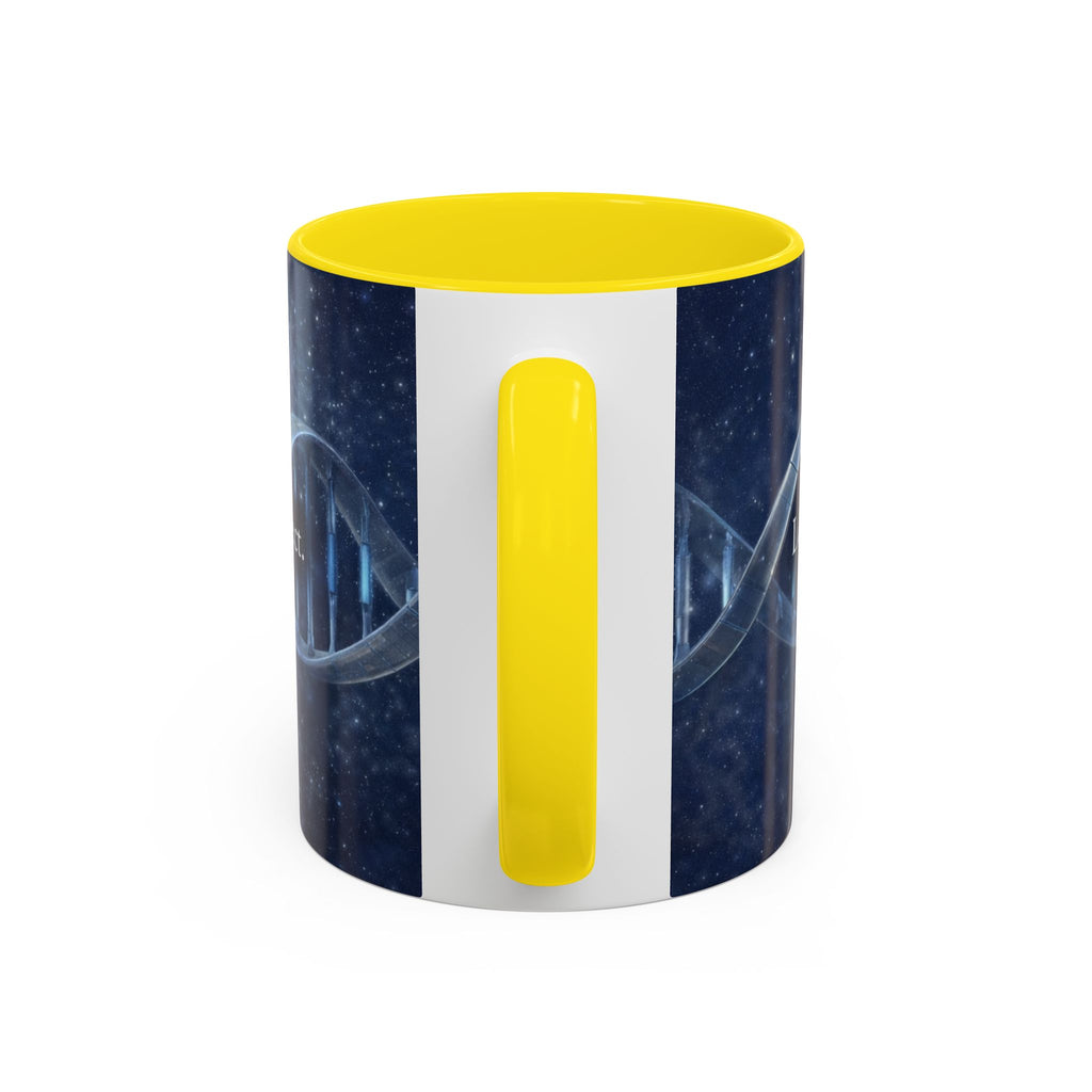 DNA Strand Coffee Mug — 'Built Through the Lives We Protect' Accent Mug