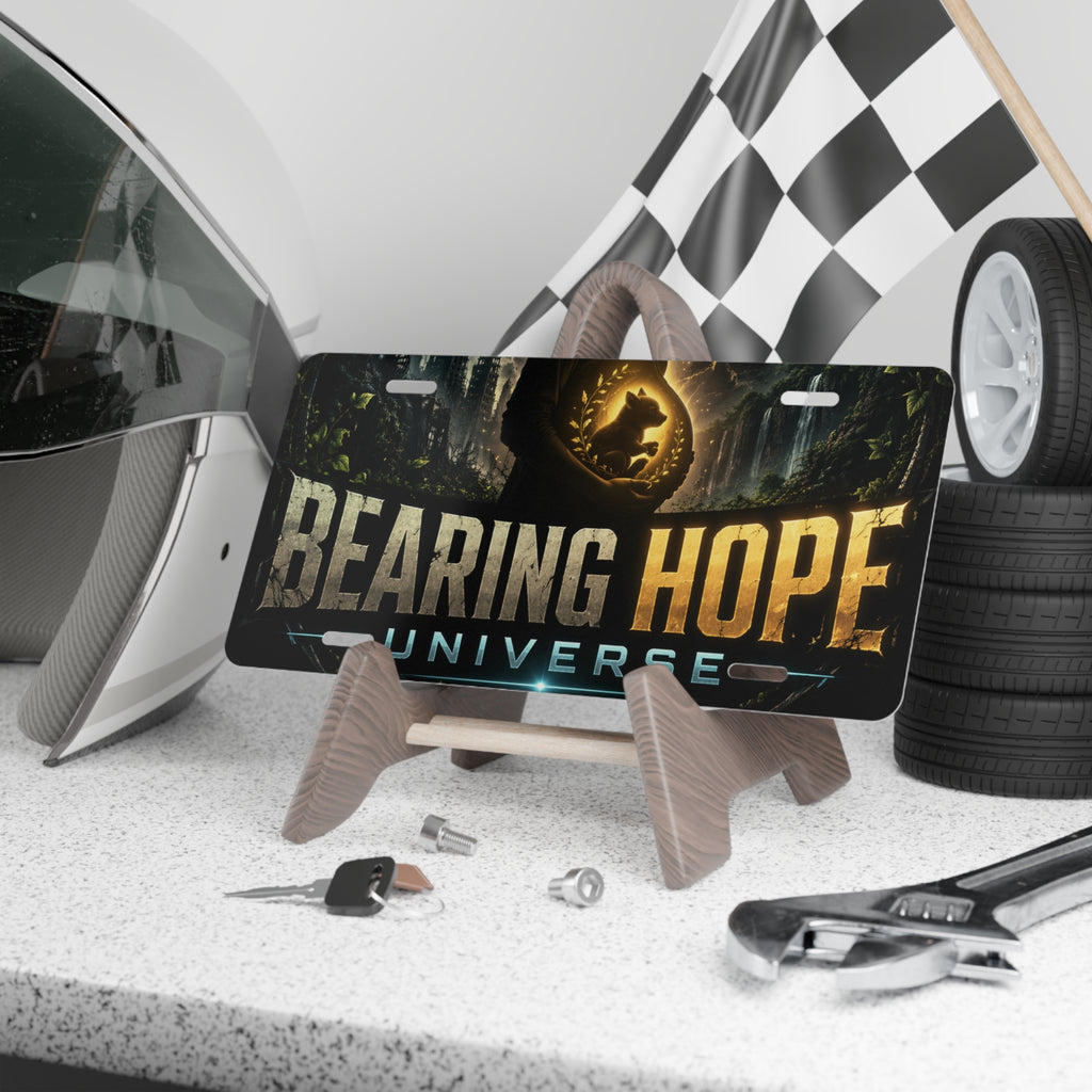 Bearing Hope Universe License Plate — Decorative Vanity Plate for Fans