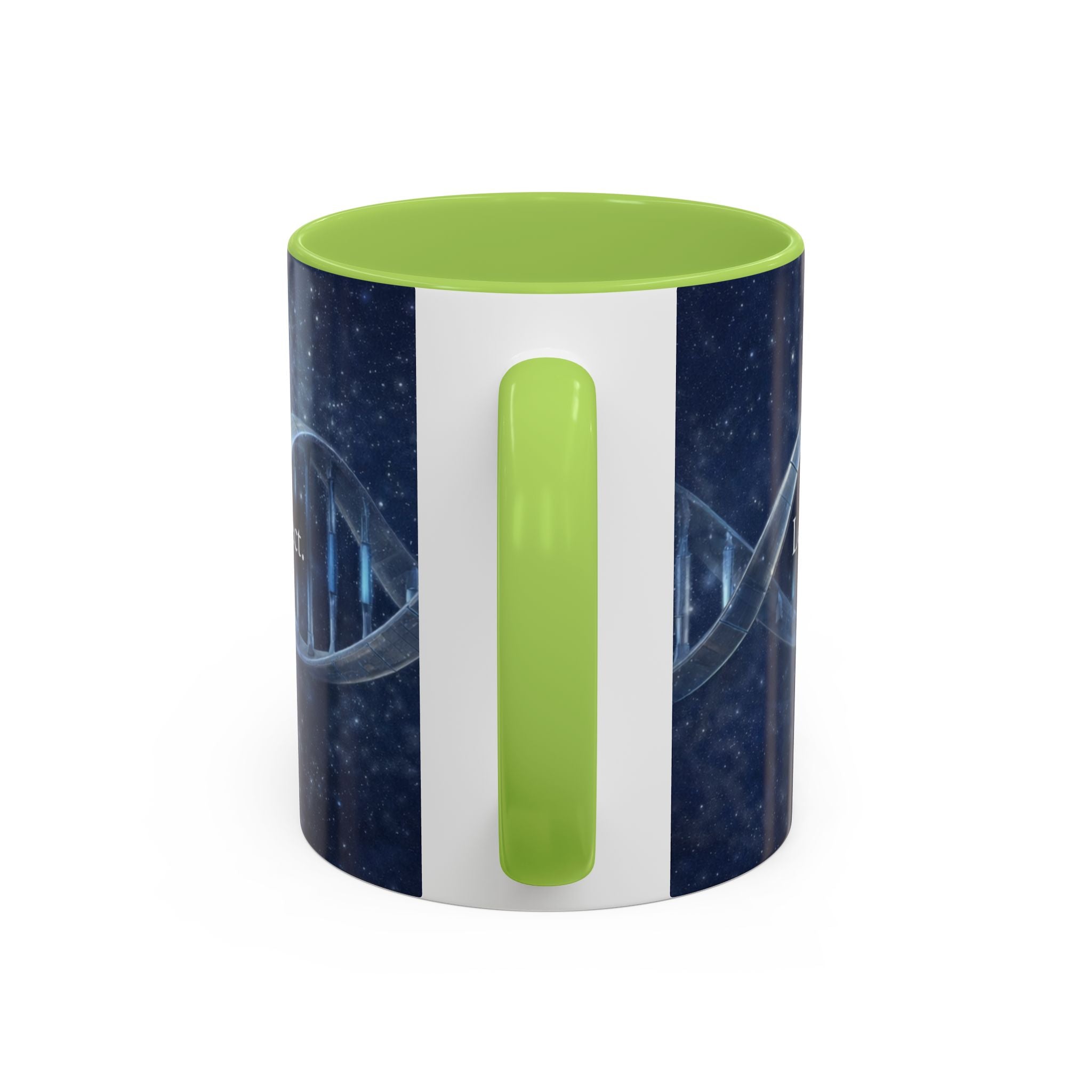 DNA Strand Coffee Mug — 'Built Through the Lives We Protect' Accent Mug