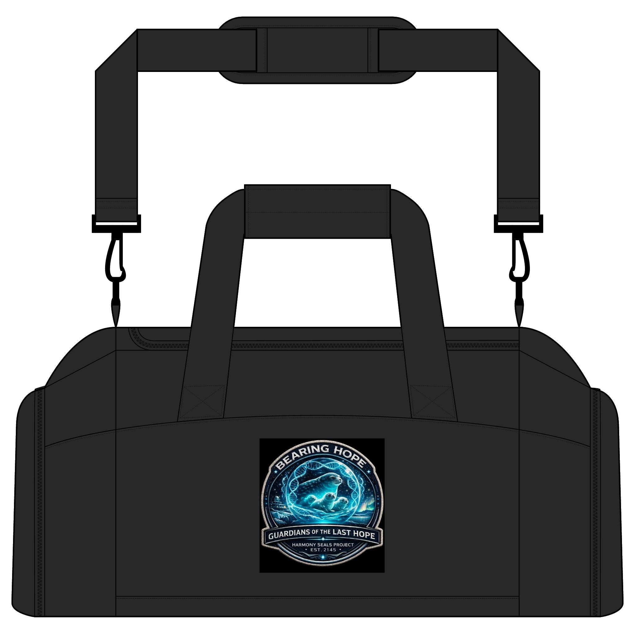 Gym Bag — 'Breathing Hope' Ocean Wave Duffle Bag | Workout & Travel Gear