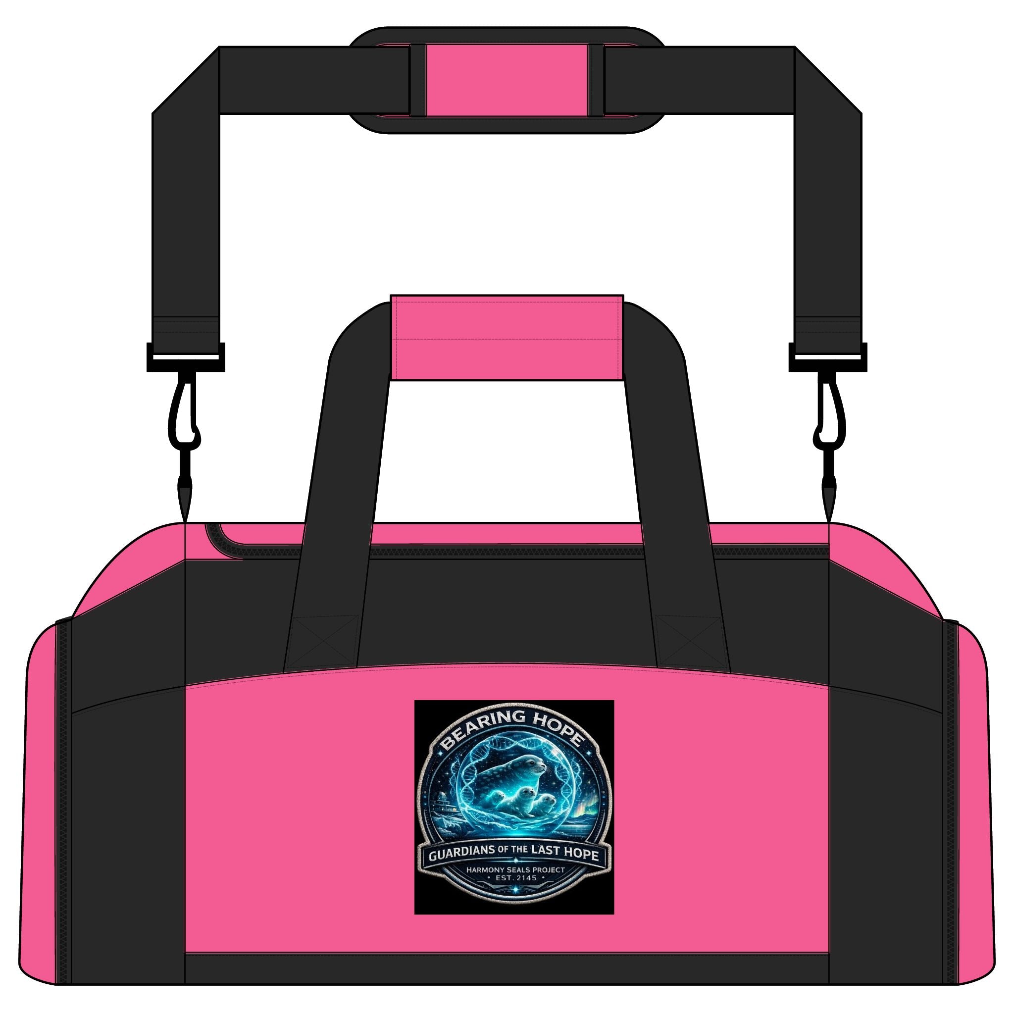 Gym Bag — 'Breathing Hope' Ocean Wave Duffle Bag | Workout & Travel Gear