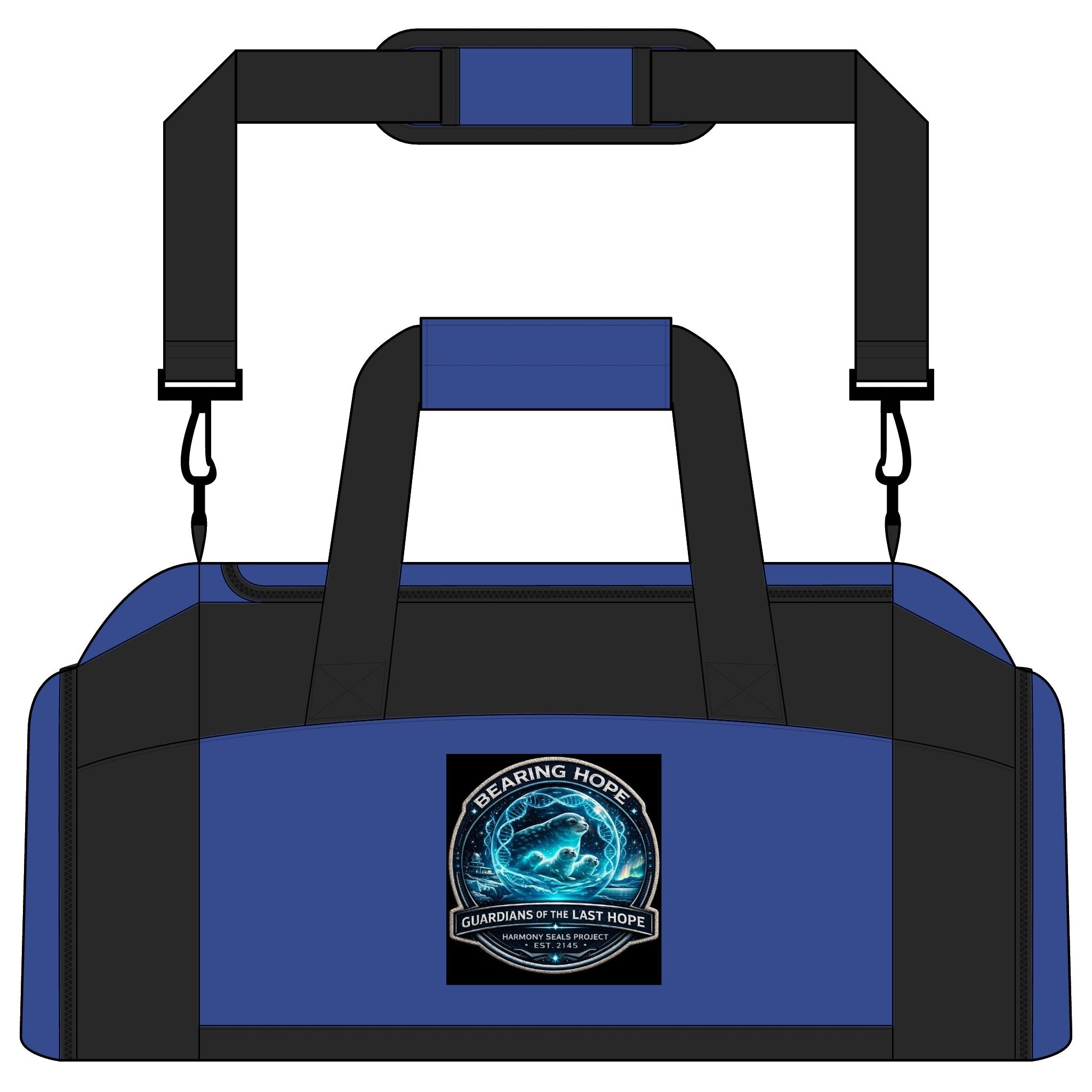 Gym Bag — 'Breathing Hope' Ocean Wave Duffle Bag | Workout & Travel Gear