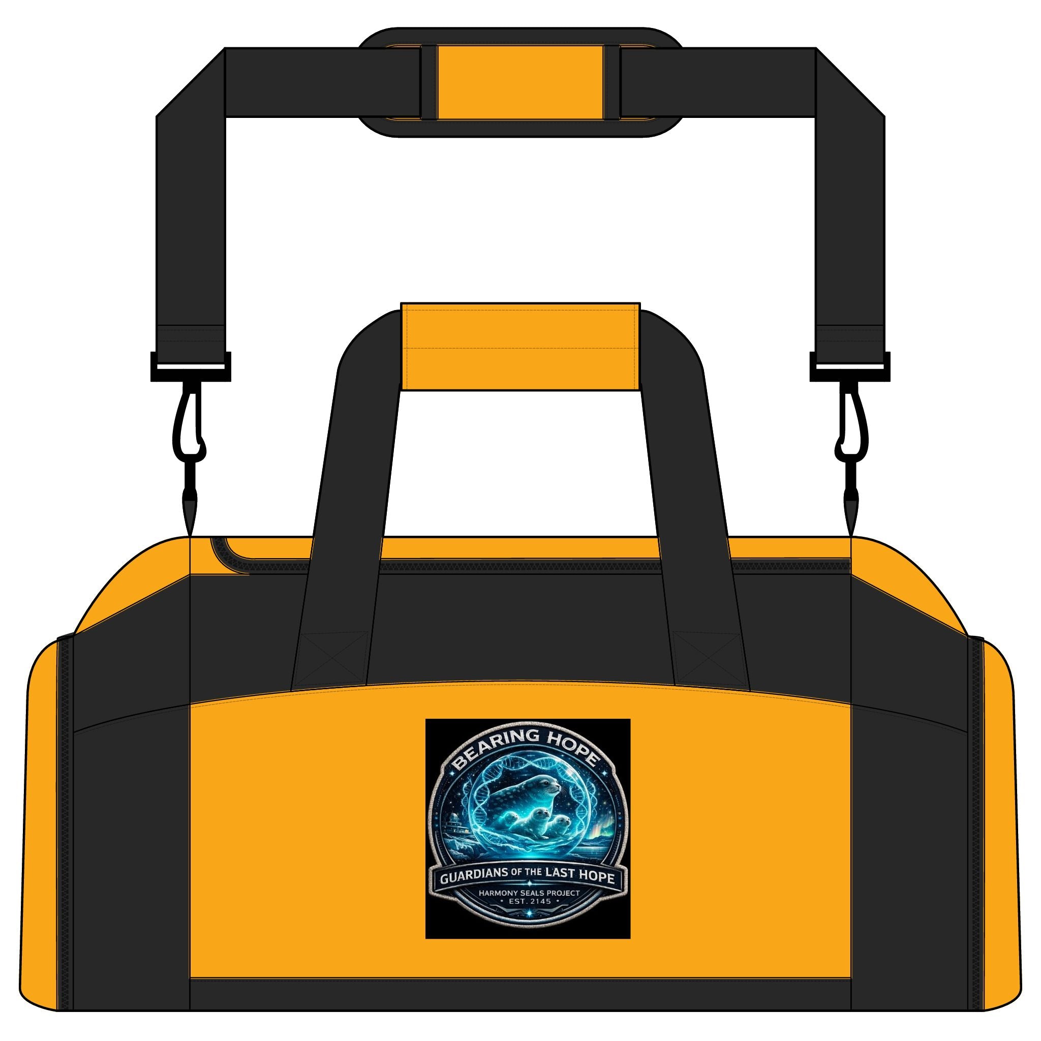 Gym Bag — 'Breathing Hope' Ocean Wave Duffle Bag | Workout & Travel Gear