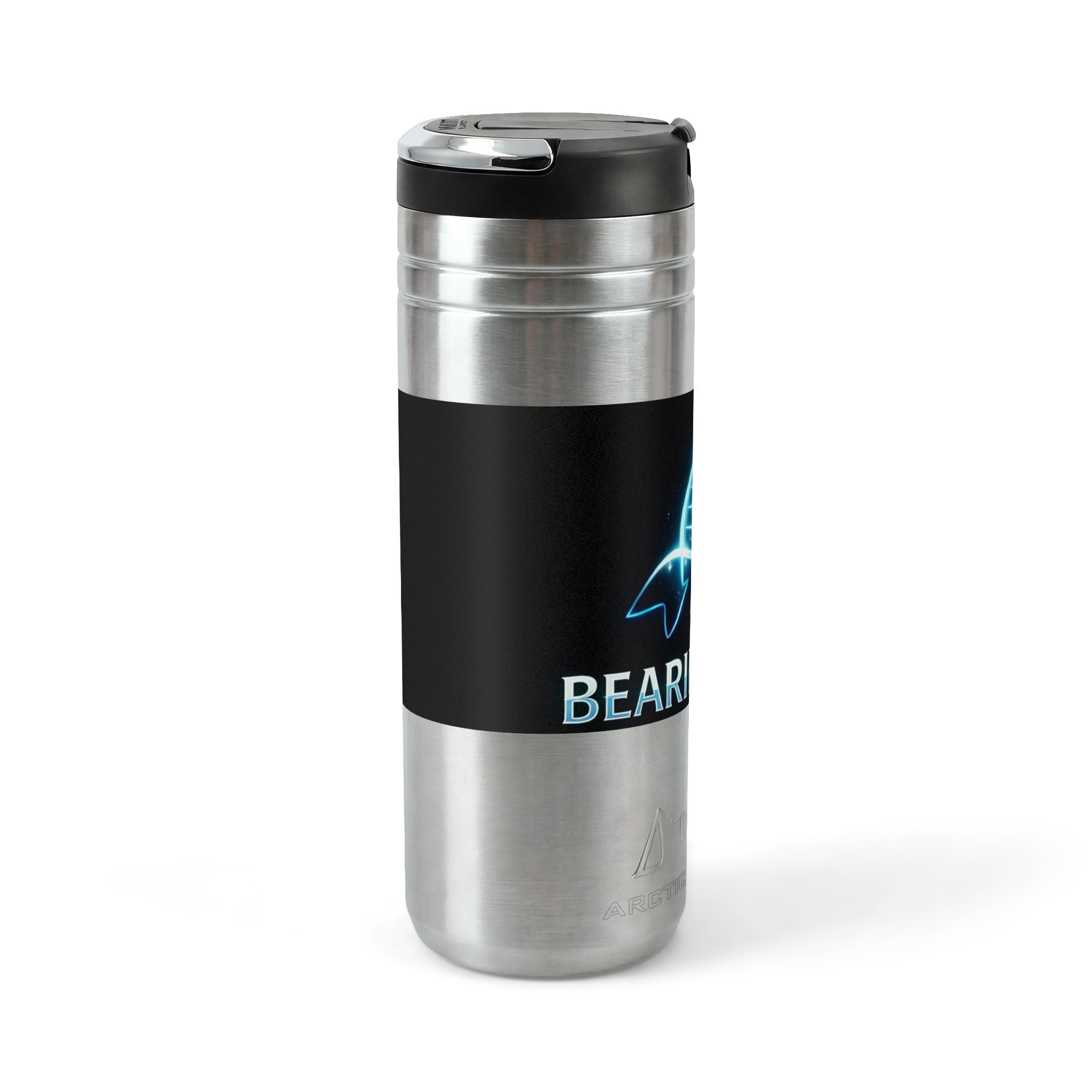 24oz Thermal Straw Tumbler — Neon Whale "Bearing Hope" Insulated Travel Mug