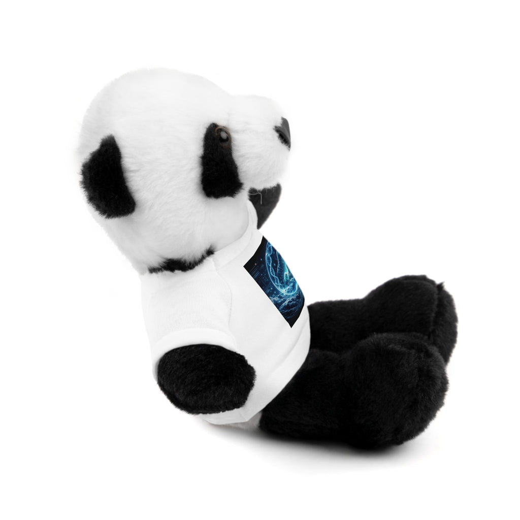 Plush Bear with Cosmic Ocean T‑Shirt — Cute Gift for Kids & Space Lovers
