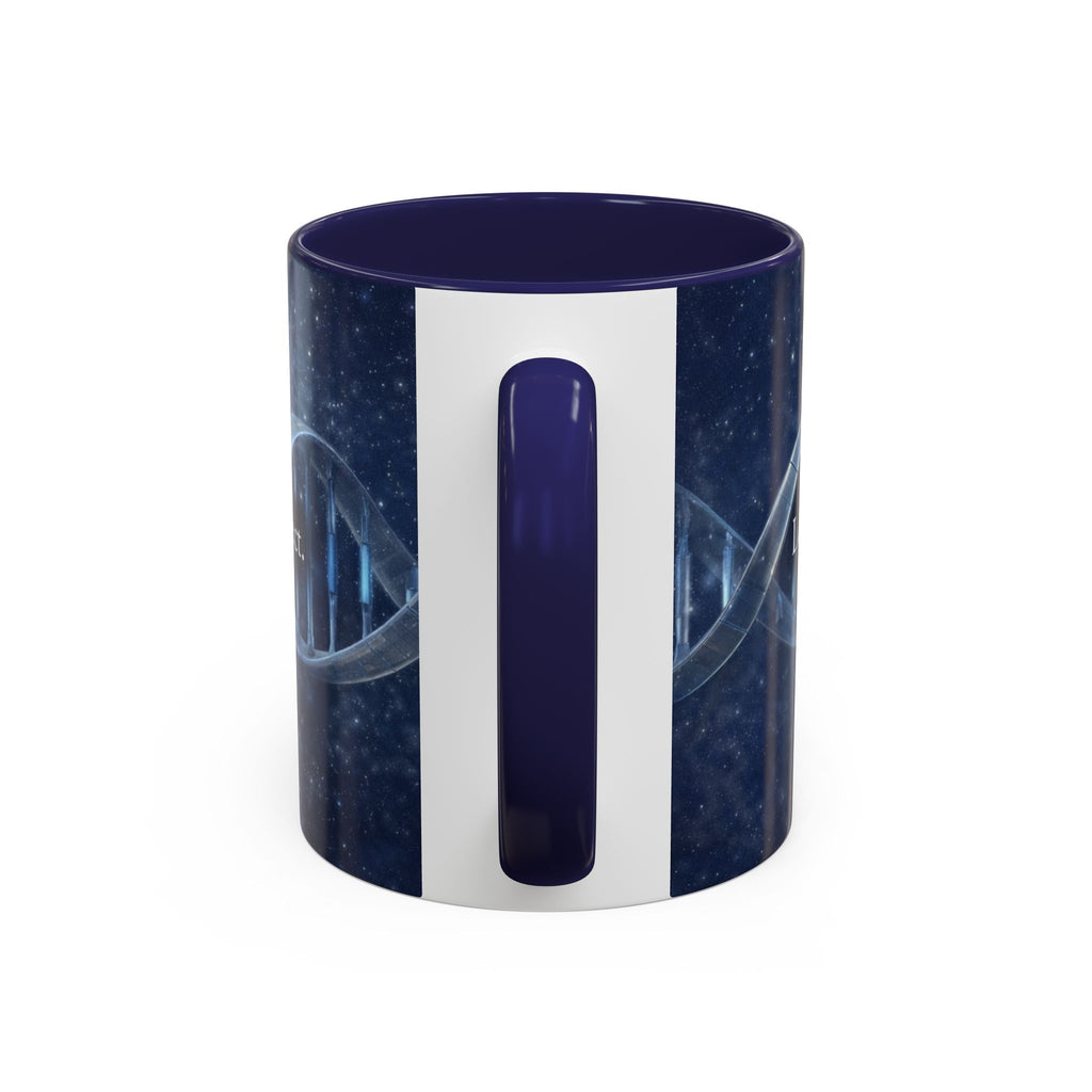 DNA Strand Coffee Mug — 'Built Through the Lives We Protect' Accent Mug