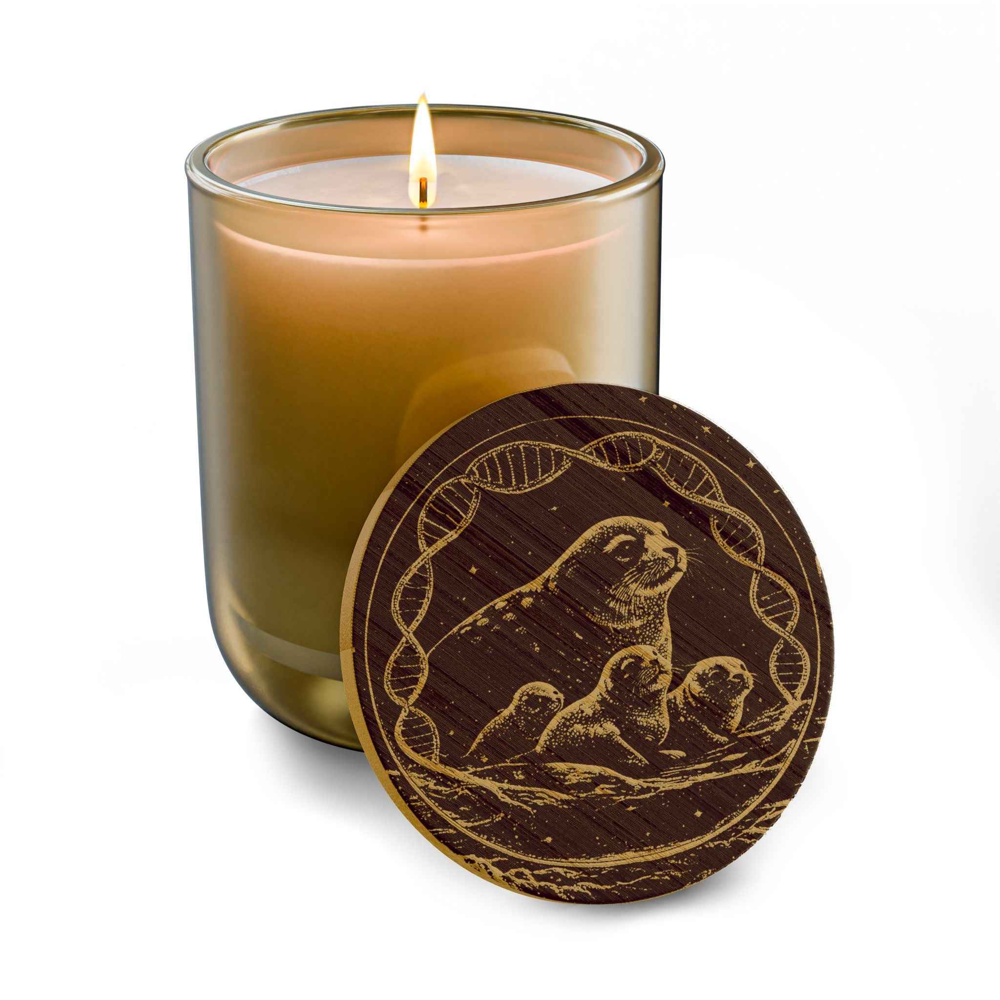 Engraved 14oz Scented Soy Candle — Custom Bamboo Lid, Aromatherapy Gift