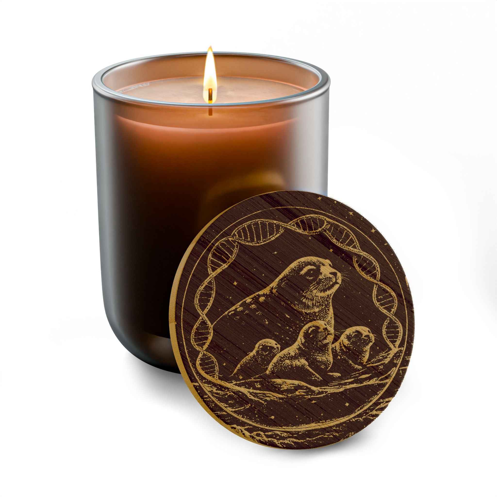 Engraved 14oz Scented Soy Candle — Custom Bamboo Lid, Aromatherapy Gift