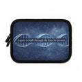 DNA Double Helix Laptop Sleeve — “Legacy is built through the lives we protect.” Inspirational Science Case