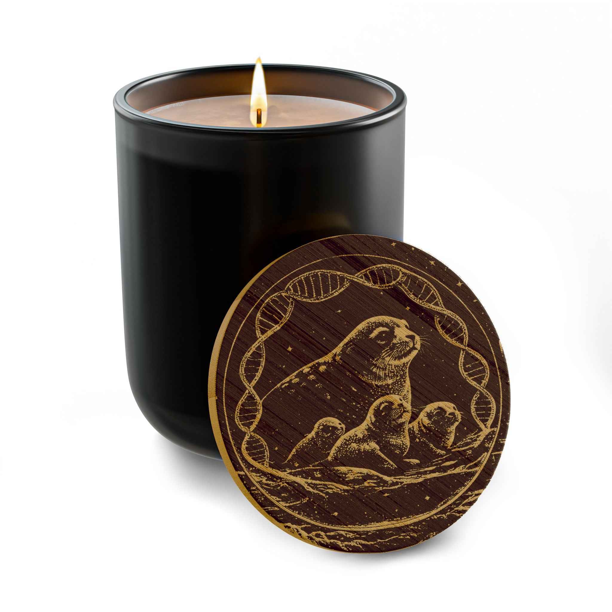 Engraved 14oz Scented Soy Candle — Custom Bamboo Lid, Aromatherapy Gift