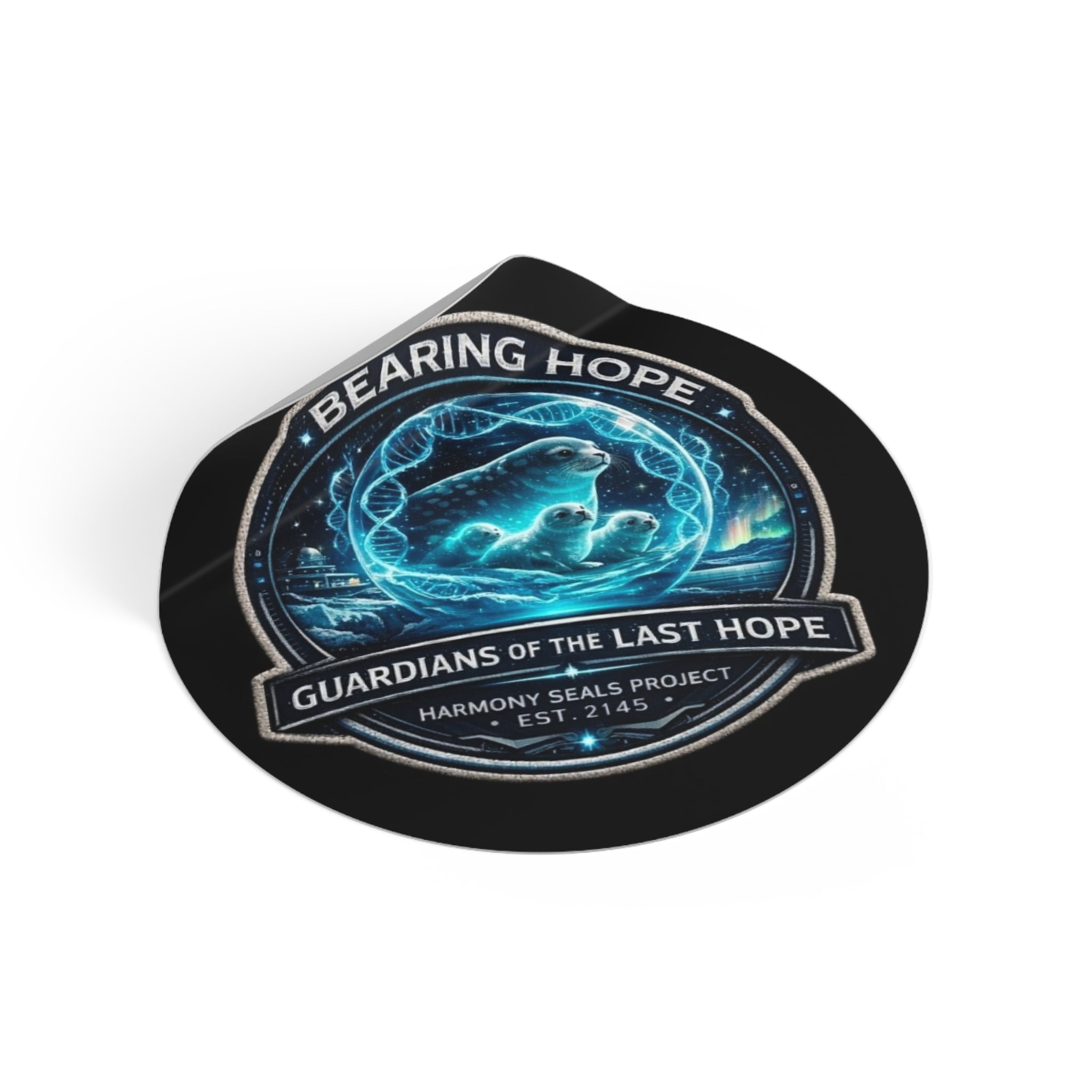 Bearing Hope Round Vinyl Sticker — Guardians of the Last Hope Seal Design
