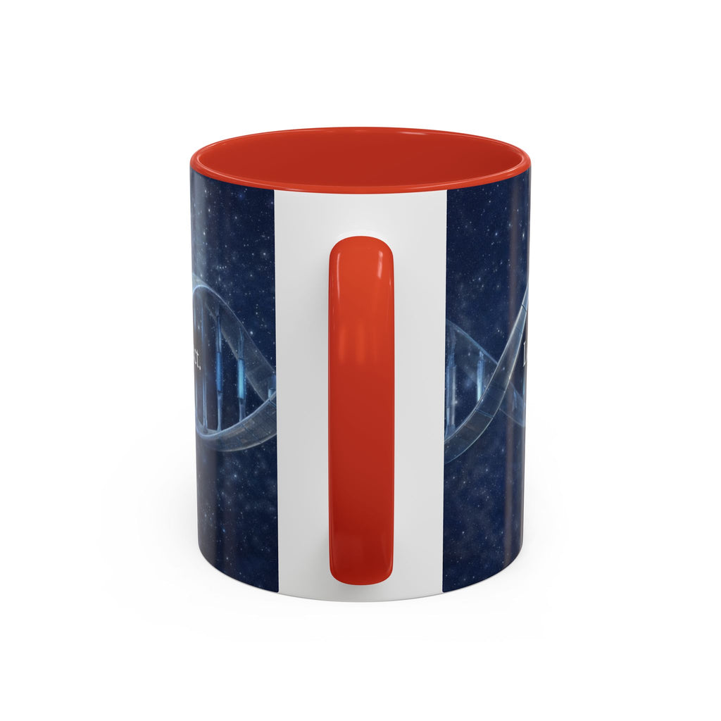 DNA Strand Coffee Mug — 'Built Through the Lives We Protect' Accent Mug