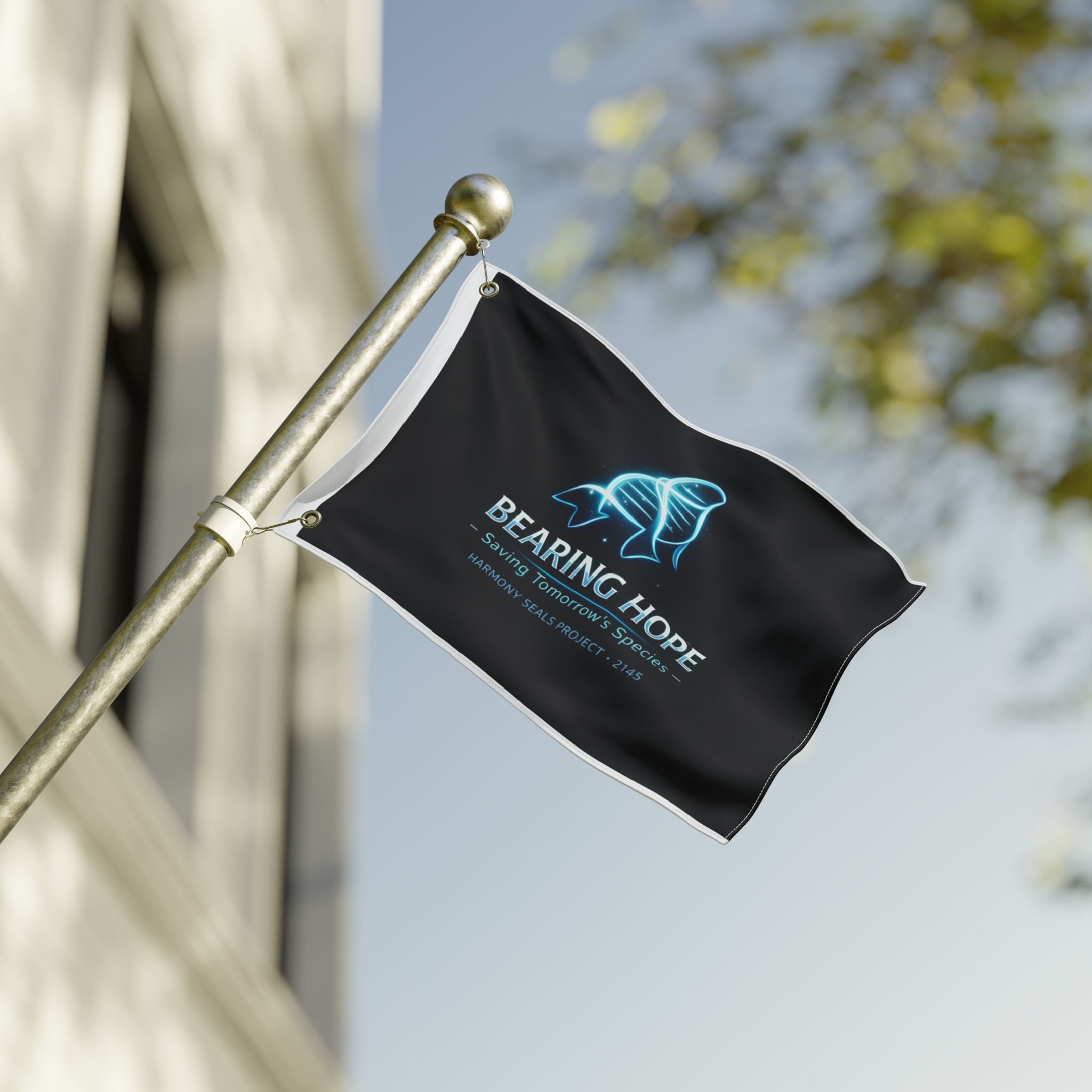 Bearing Hope Seal Rescue Flag — Conservation & Marine Wildlife Awareness Double-Sided Flag