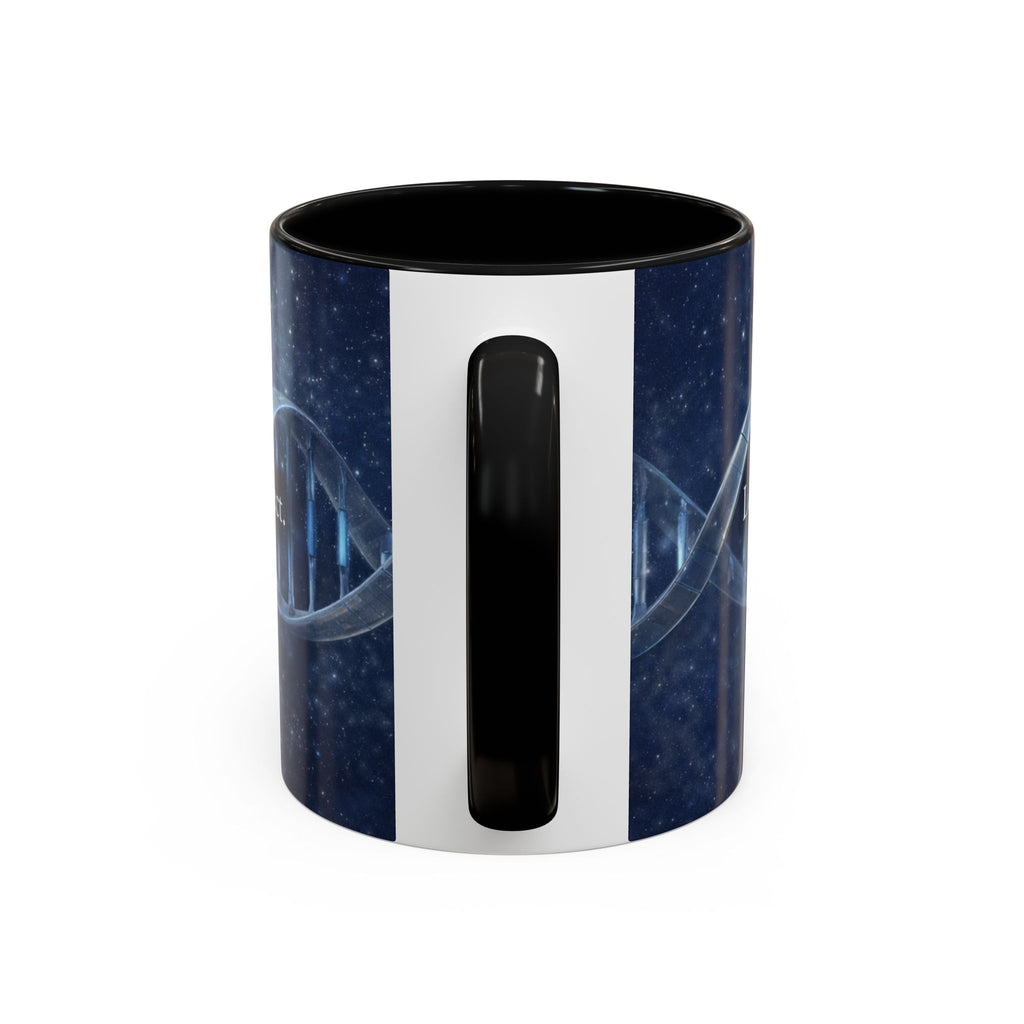 DNA Strand Coffee Mug — 'Built Through the Lives We Protect' Accent Mug