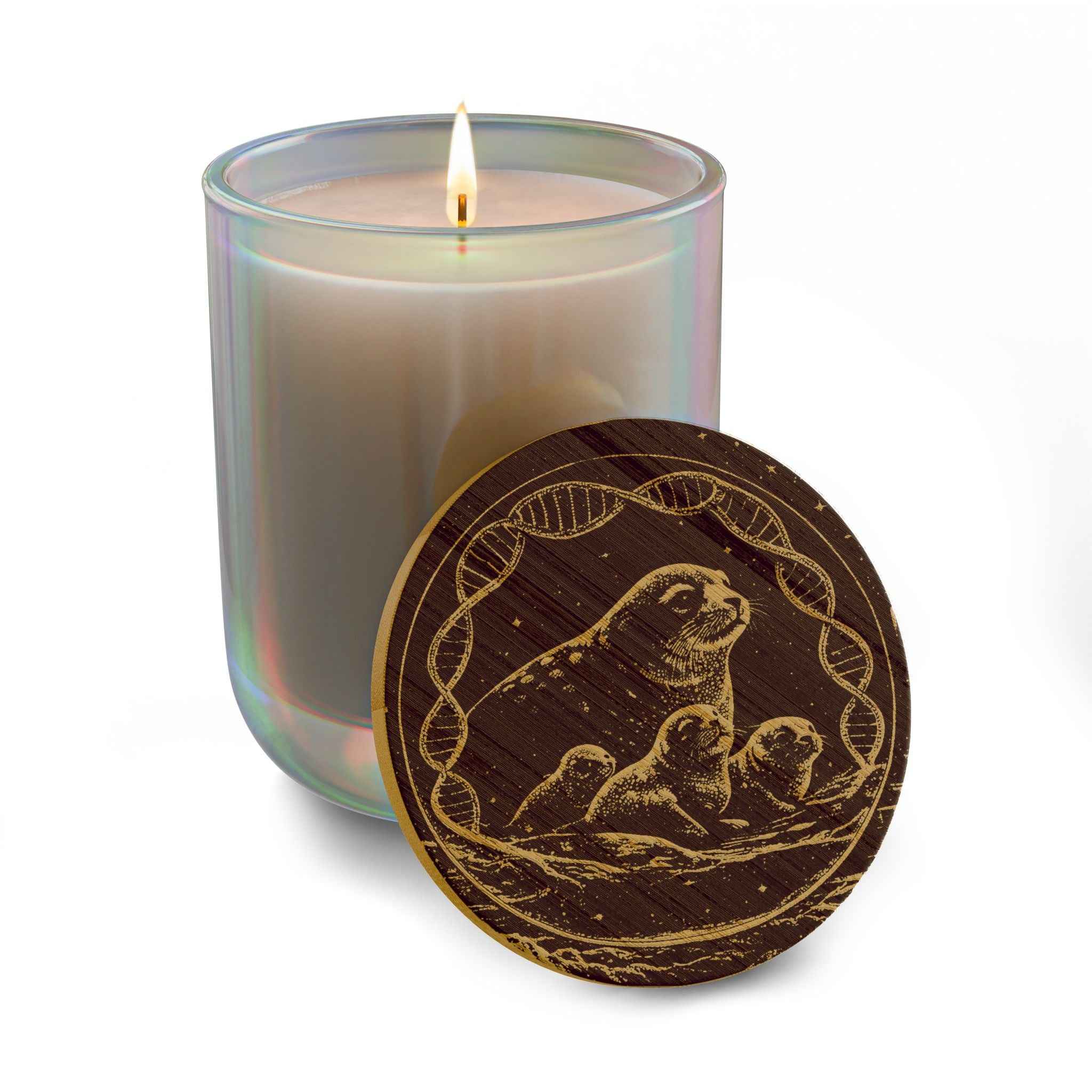 Engraved 14oz Scented Soy Candle — Custom Bamboo Lid, Aromatherapy Gift