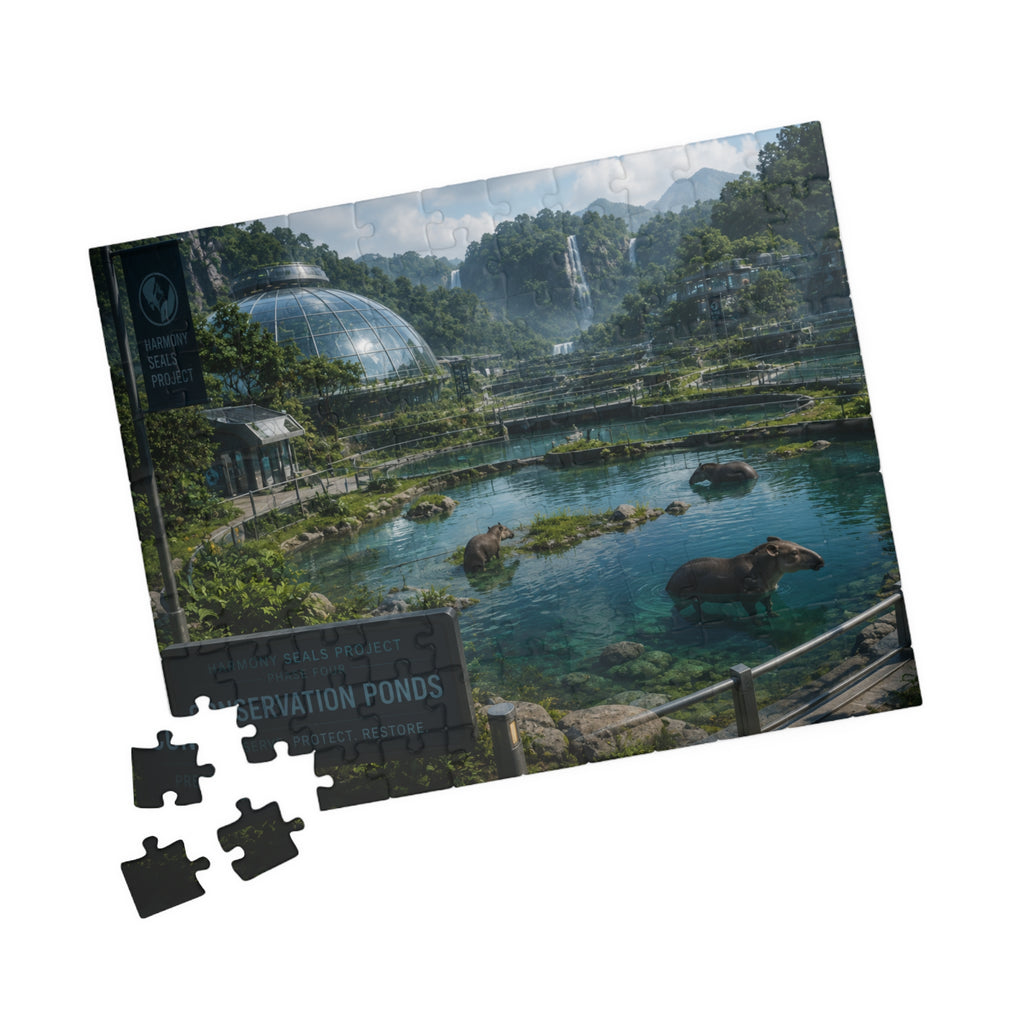 Conservation Ponds Scenic Jigsaw Puzzle — Wildlife Habitat Landscape Puzzle (110/252/520/1014 pcs)