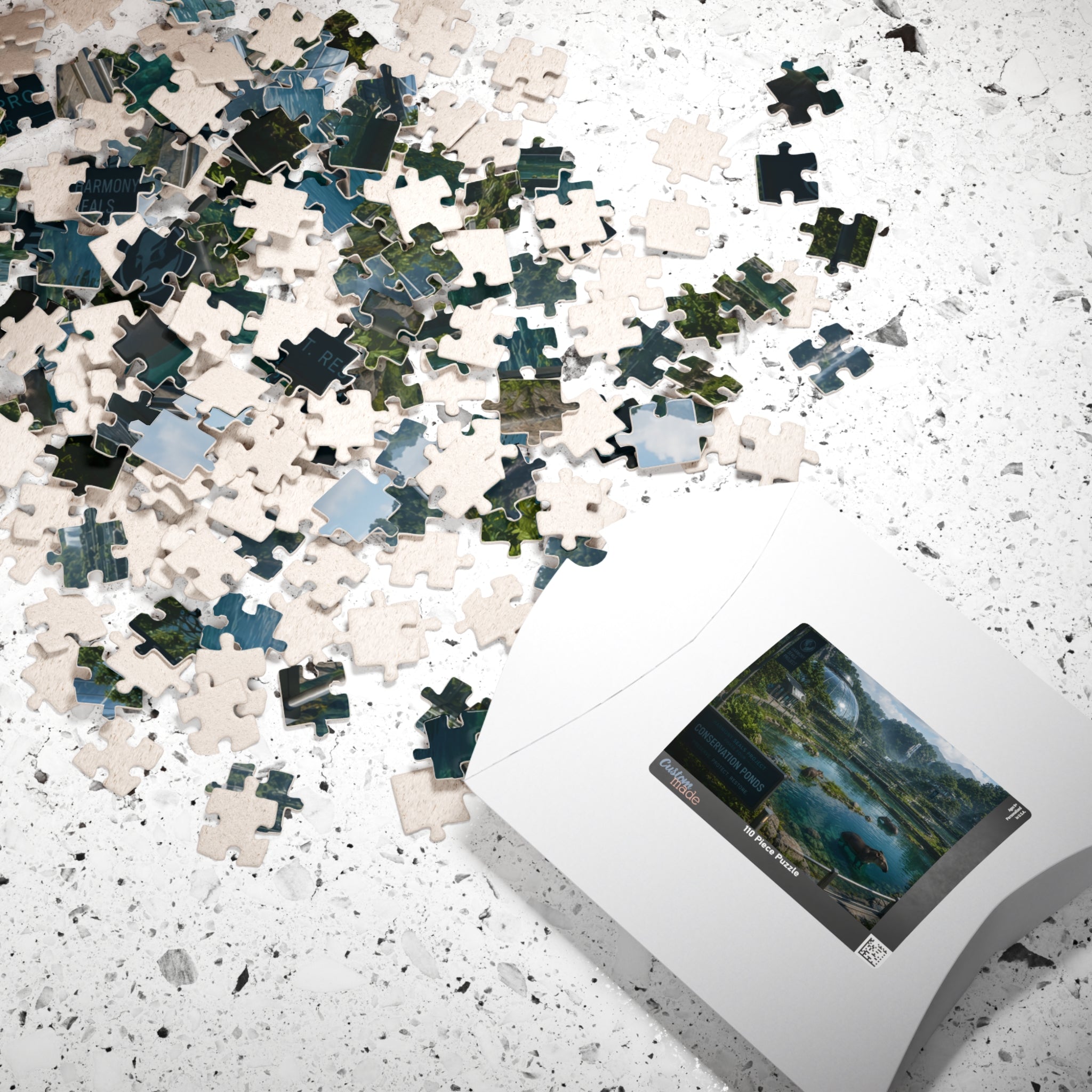 Conservation Ponds Scenic Jigsaw Puzzle — Wildlife Habitat Landscape Puzzle (110/252/520/1014 pcs)
