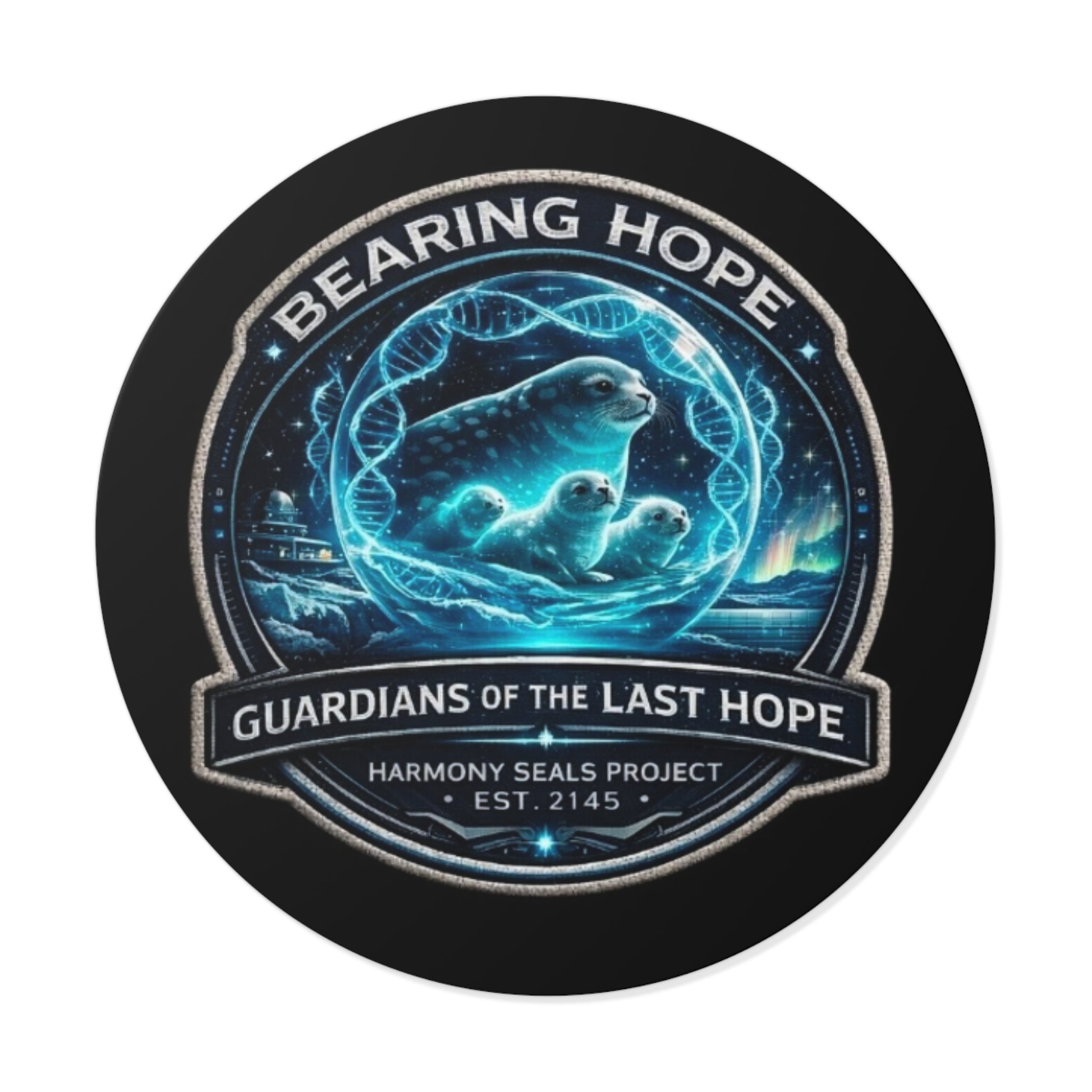 Bearing Hope Round Vinyl Sticker — Guardians of the Last Hope Seal Design