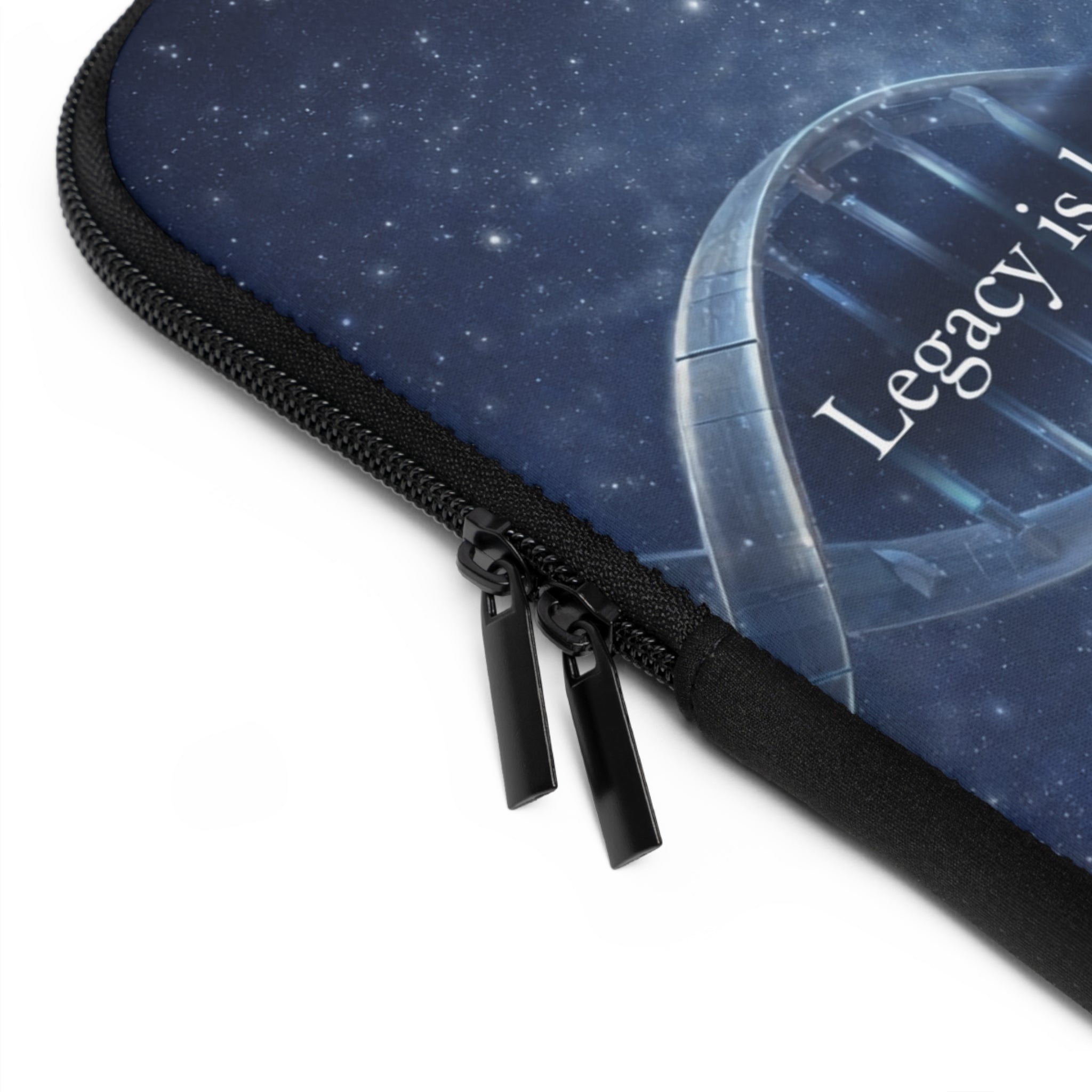 DNA Double Helix Laptop Sleeve — “Legacy is built through the lives we protect.” Inspirational Science Case