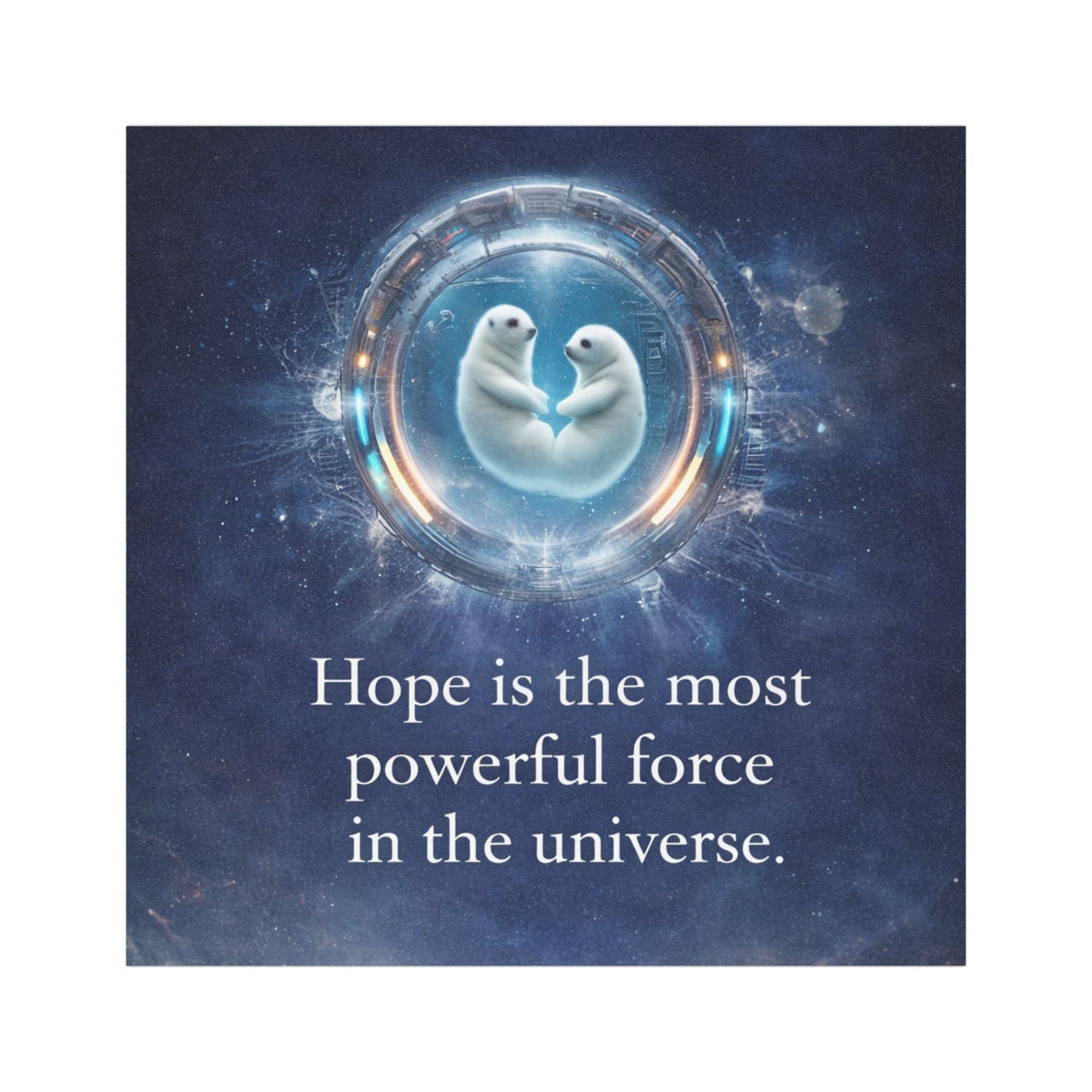 Car Magnet - "Hope is the Most Powerful Force in the Universe" Inspirational Space Design