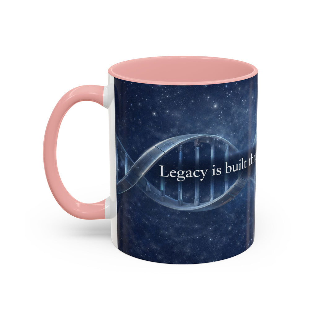 DNA Strand Coffee Mug — 'Built Through the Lives We Protect' Accent Mug