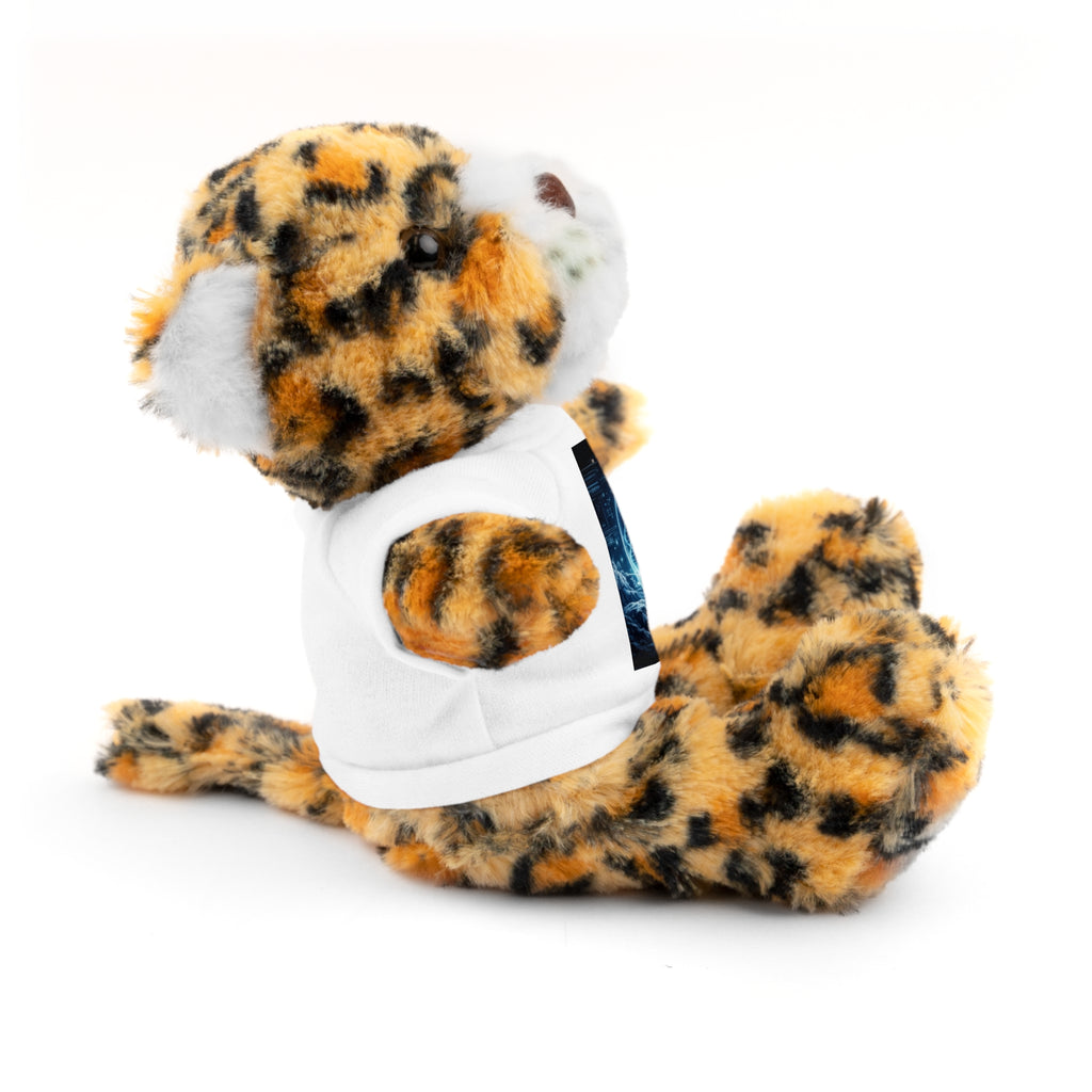 Plush Bear with Cosmic Ocean T‑Shirt — Cute Gift for Kids & Space Lovers