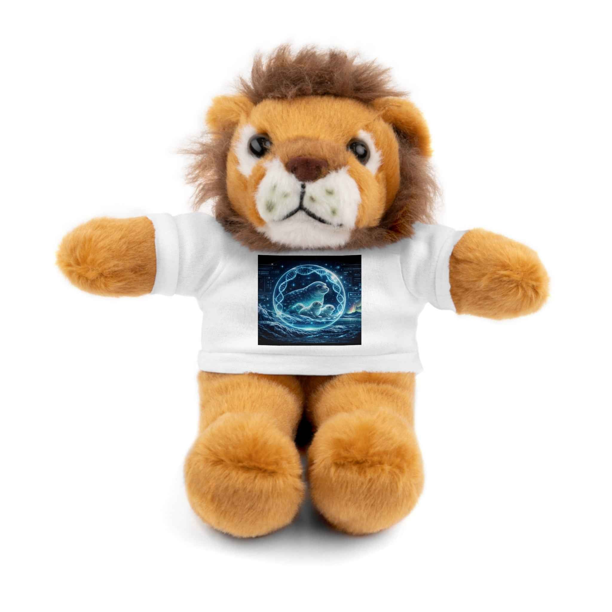 Plush Bear with Cosmic Ocean T‑Shirt — Cute Gift for Kids & Space Lovers