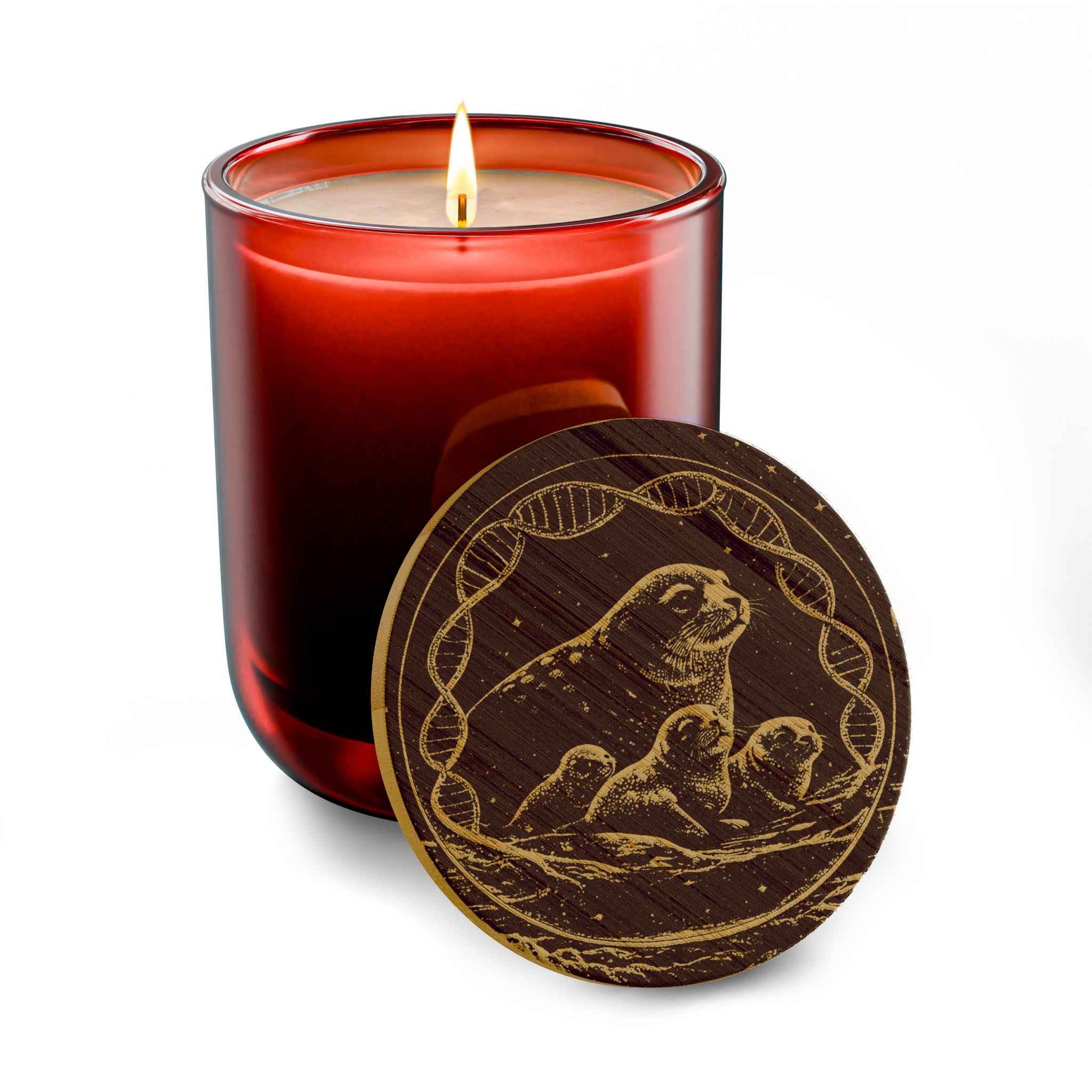 Engraved 14oz Scented Soy Candle — Custom Bamboo Lid, Aromatherapy Gift