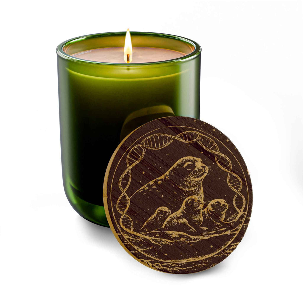 Engraved 14oz Scented Soy Candle — Custom Bamboo Lid, Aromatherapy Gift