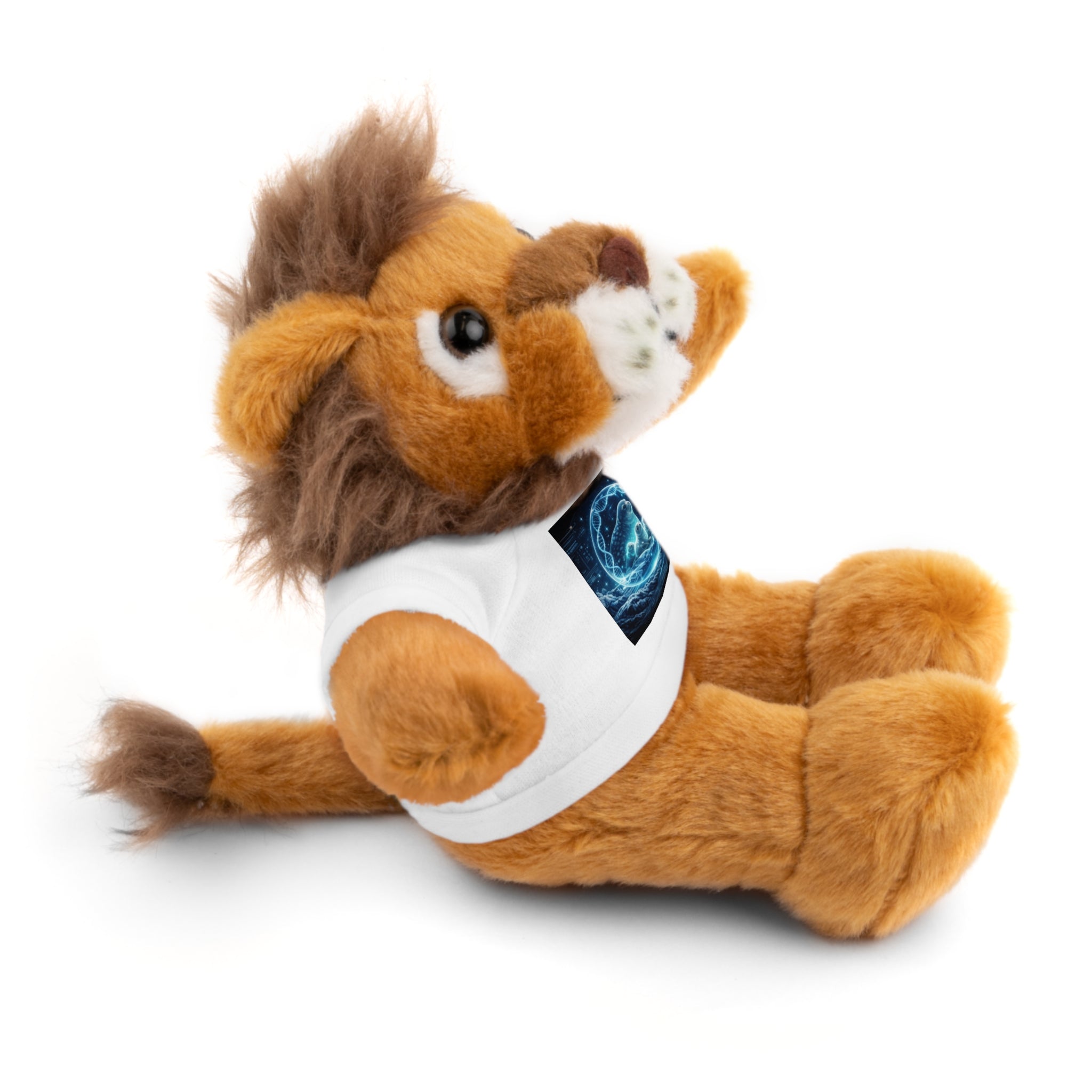 Plush Bear with Cosmic Ocean T‑Shirt — Cute Gift for Kids & Space Lovers