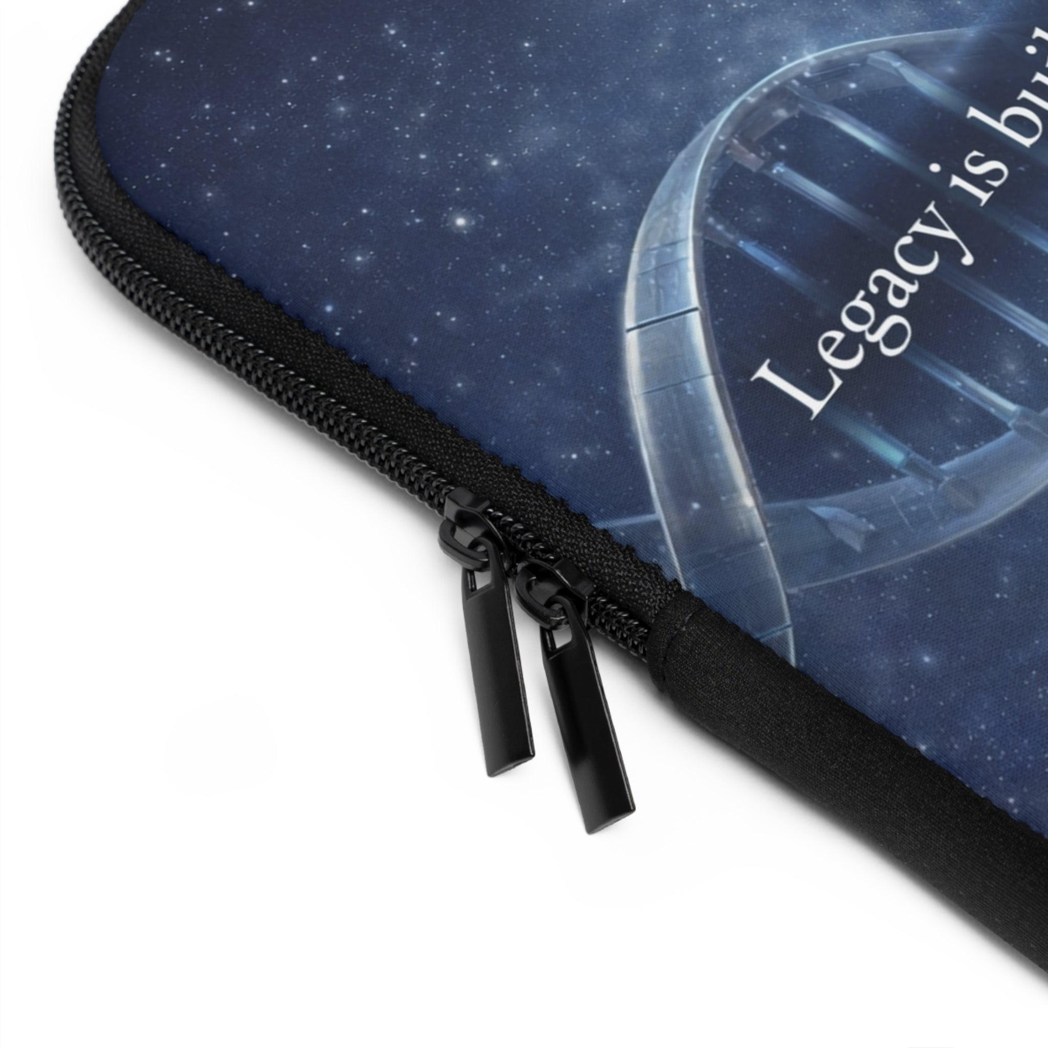DNA Double Helix Laptop Sleeve — “Legacy is built through the lives we protect.” Inspirational Science Case